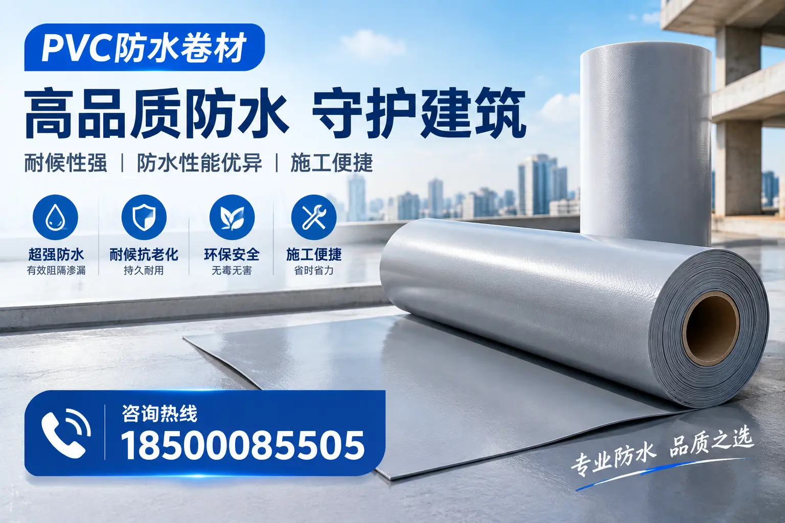 PVC防水卷材的防水效果评测,适合宜宾的科学依据